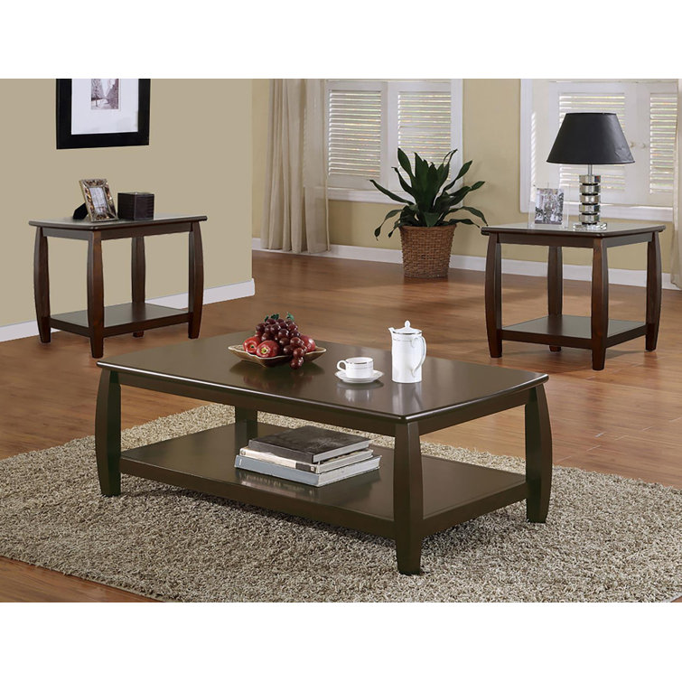 Red Barrel Studio® Zahkai 3 - Piece Living Room Table Set in